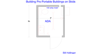 Construction Jobsite Trailer floor plan 8 x 20